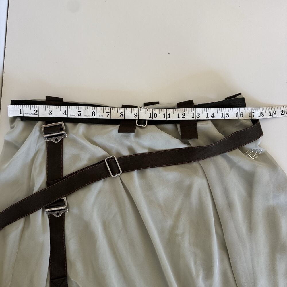 NEW WITH TAGS Diesel O Leilani Y2K Skirt Medium Belted Satin Asymmetrical Nude - Picture 11 of 12